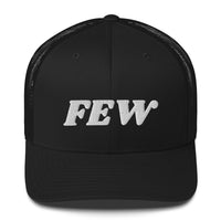 Load image into Gallery viewer, Few Bold (White Embroidery) Bitcoin Trucker Hat - fomo21
