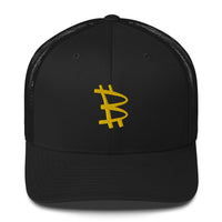 Load image into Gallery viewer, Old MacDonald (Yellow Embroidery) Bitcoin Trucker Hat - fomo21
