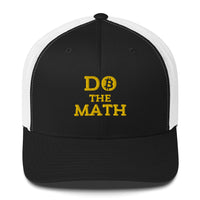 Load image into Gallery viewer, Do The Math (Gold Embroidery) Bitcoin Retro Trucker Hat - fomo21
