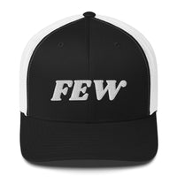 Load image into Gallery viewer, Few Bold (White Embroidery) Bitcoin Trucker Hat - fomo21
