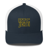 Load image into Gallery viewer, BTC Jedi Bitcoin Trucker Hat - fomo21
