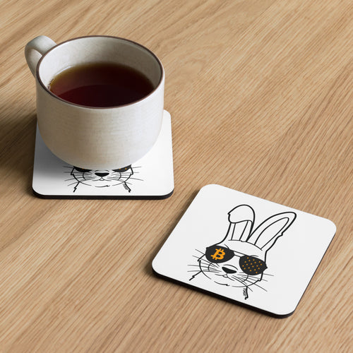 Silly Rabbit Bitcoin Cork-Back Coaster-fomo21