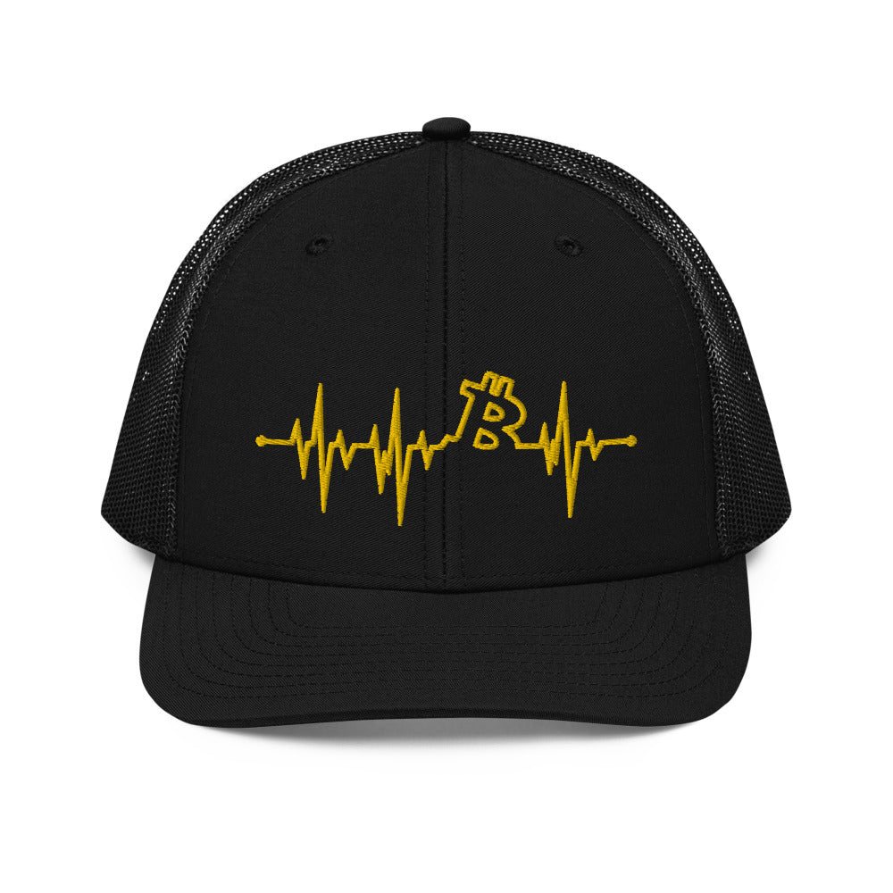 My Heart Beats Bitcoin Trucker Hat - fomo21