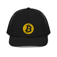Load image into Gallery viewer, Bitcoin Round Logo Trucker Hat - fomo21
