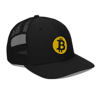 Load image into Gallery viewer, Bitcoin Round Logo Trucker Hat - fomo21
