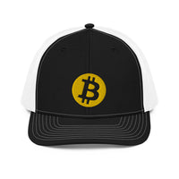 Load image into Gallery viewer, Bitcoin Round Logo Trucker Hat - fomo21
