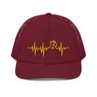 Load image into Gallery viewer, My Heart Beats Bitcoin Trucker Hat - fomo21
