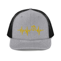 Load image into Gallery viewer, My Heart Beats Bitcoin Trucker Hat - fomo21

