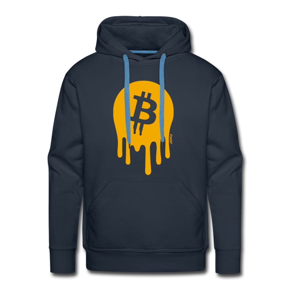 Melt Your Face Bitcoin Hoodie Sweatshirt - navy