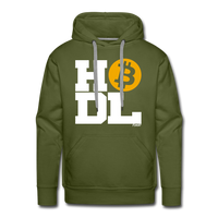 Load image into Gallery viewer, Big Time HODL Bitcoin Hoodie Sweatshirt - olive green
