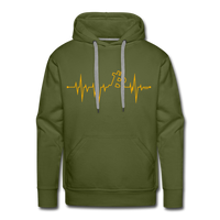 Load image into Gallery viewer, My Heart Beats Bitcoin Hoodie Sweatshirt - olive green
