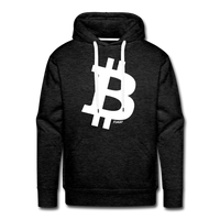 Load image into Gallery viewer, Simple B Bitcoin Hoodie Sweatshirt - charcoal grey
