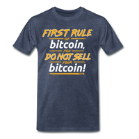 Load image into Gallery viewer, First Rule Of Bitcoin T-Shirt - heather blue
