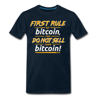 Load image into Gallery viewer, First Rule Of Bitcoin T-Shirt - deep navy

