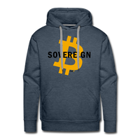 Load image into Gallery viewer, B Sovereign Bitcoin Hoodie Sweatshirt - heather denim
