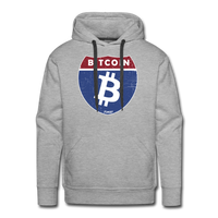 Load image into Gallery viewer, Highway Bitcoin Hoodie Sweatshirt - heather grey
