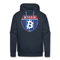 Load image into Gallery viewer, Highway Bitcoin Hoodie Sweatshirt - navy
