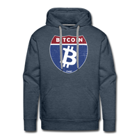 Load image into Gallery viewer, Highway Bitcoin Hoodie Sweatshirt - heather denim
