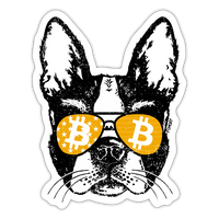 Load image into Gallery viewer, Bitcoin Is For The Dogs Sticker - white matte
