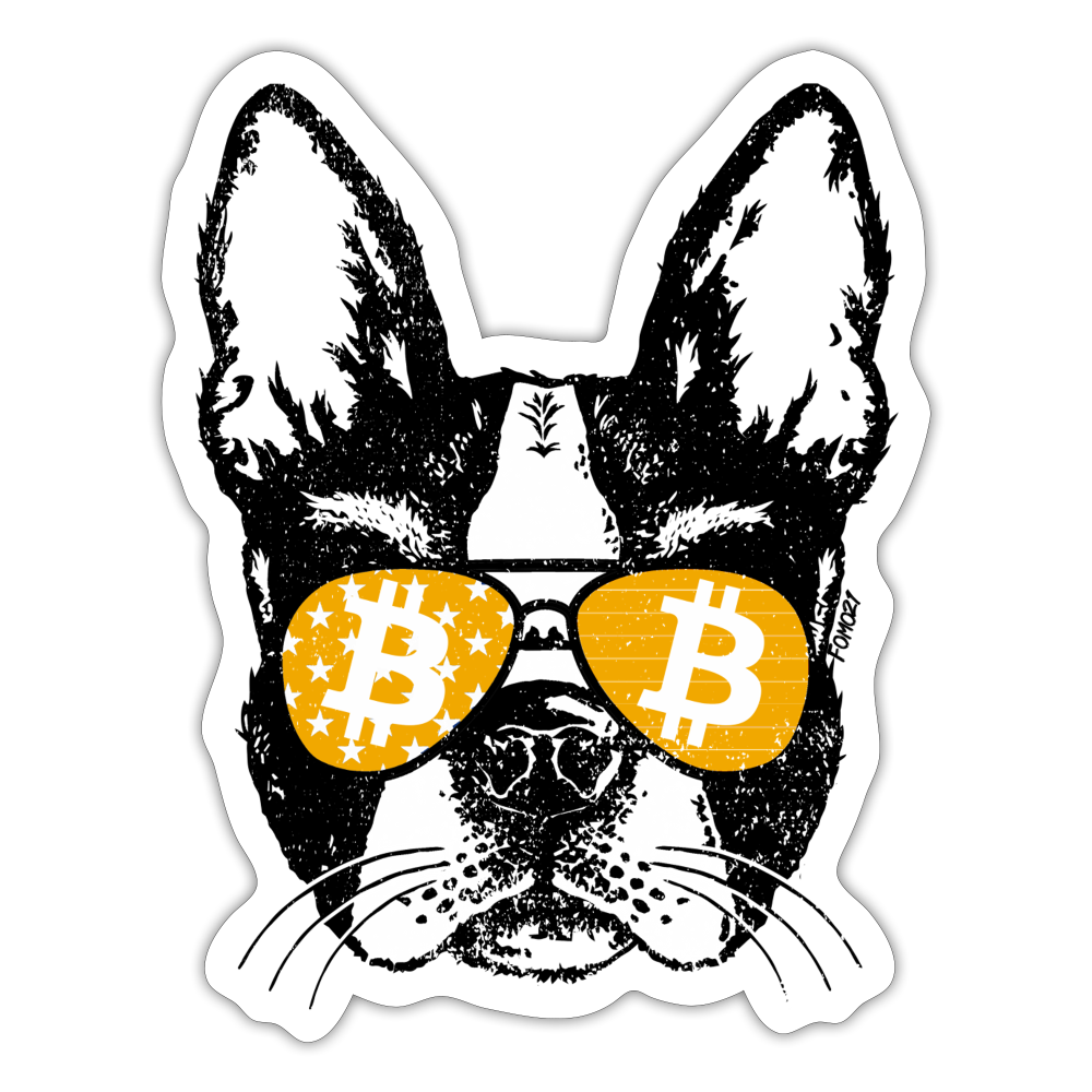 Bitcoin Is For The Dogs Sticker - white matte