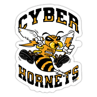 Load image into Gallery viewer, Cyber Hornets Sticker - white matte
