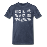 Load image into Gallery viewer, Bitcoin America Apple Pie T-Shirt - heather blue
