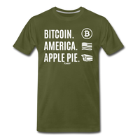 Load image into Gallery viewer, Bitcoin America Apple Pie T-Shirt - olive green
