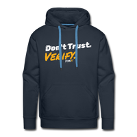 Load image into Gallery viewer, Don&#39;t Trust Verify Bitcoin Hoodie Sweatshirt - navy
