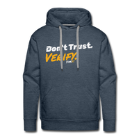 Load image into Gallery viewer, Don&#39;t Trust Verify Bitcoin Hoodie Sweatshirt - heather denim
