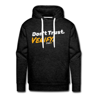 Load image into Gallery viewer, Don&#39;t Trust Verify Bitcoin Hoodie Sweatshirt - charcoal grey
