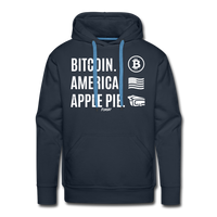 Load image into Gallery viewer, Bitcoin America Apple Pie Hoodie Sweatshirt - navy
