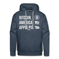 Load image into Gallery viewer, Bitcoin America Apple Pie Hoodie Sweatshirt - heather denim
