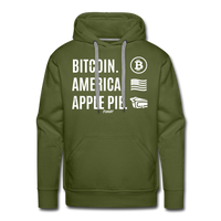 Load image into Gallery viewer, Bitcoin America Apple Pie Hoodie Sweatshirt - olive green
