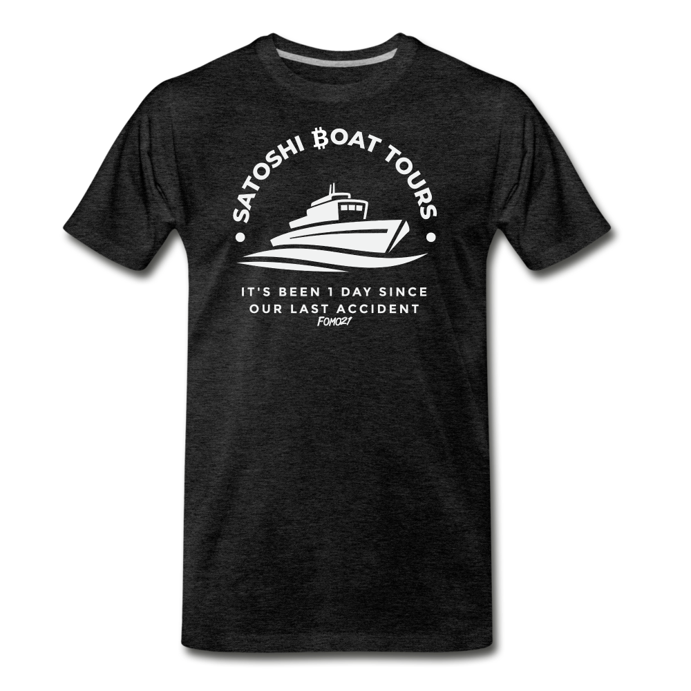 Satoshi Boat Tour Bitcoin T-Shirt - charcoal grey