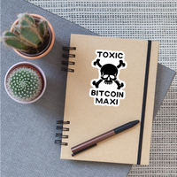 Load image into Gallery viewer, Toxic Bitcoin Maxi Sticker - white matte
