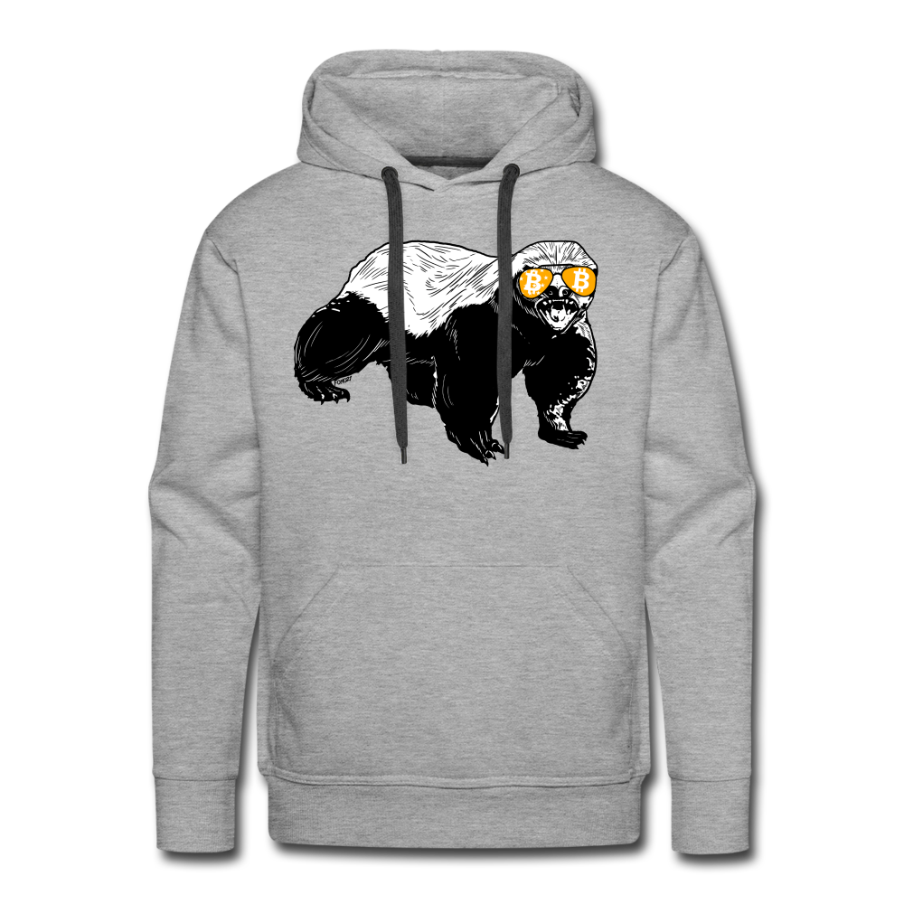 Bitcoin Is For The Honey Badgers Hoodie Sweatshirt - heather grey