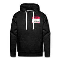 Load image into Gallery viewer, Hello My Name Is Satoshi Nakamoto Hoodie Sweatshirt - charcoal grey
