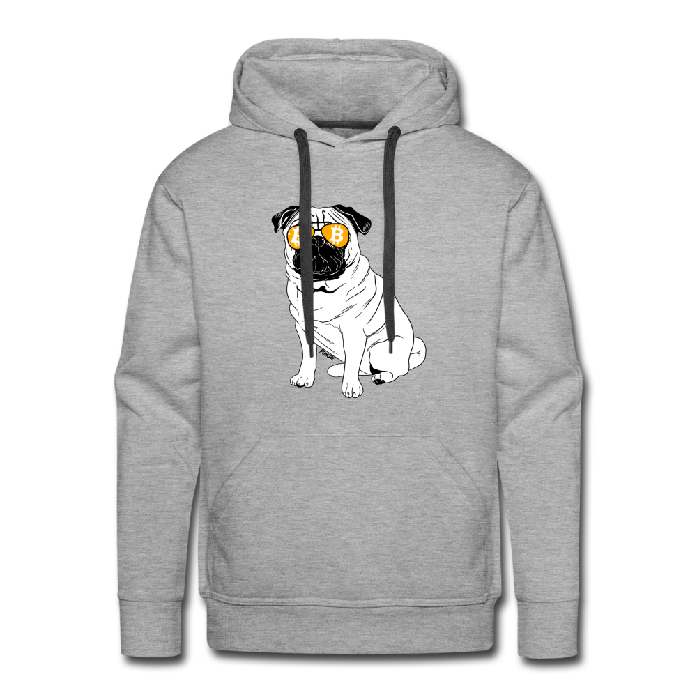 Bitcoin Is For The Pugs Hoodie Sweatshirt - heather grey