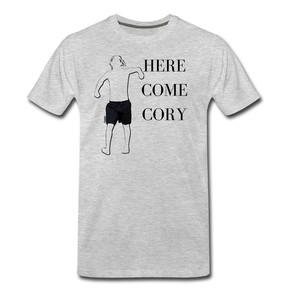 Here Come Cory Bitcoin T-Shirt - heather gray