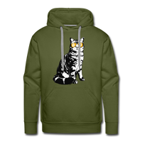Load image into Gallery viewer, Bitcoin Is For The Cats Hoodie Sweatshirt - olive green
