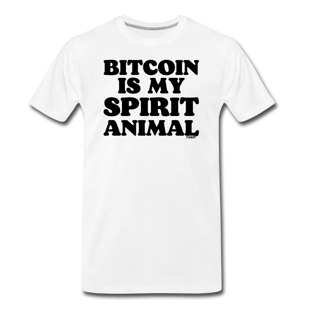 Bitcoin Is My Spirit Animal T-Shirt - white