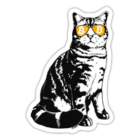 Load image into Gallery viewer, Bitcoin Is For The Cats Sticker - white matte
