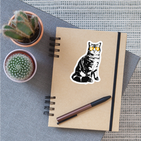 Load image into Gallery viewer, Bitcoin Is For The Cats Sticker - white matte
