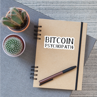 Load image into Gallery viewer, Bitcoin Psychopath Sticker - white matte
