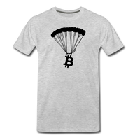Load image into Gallery viewer, Bitcoin Parachute T-Shirt - heather gray
