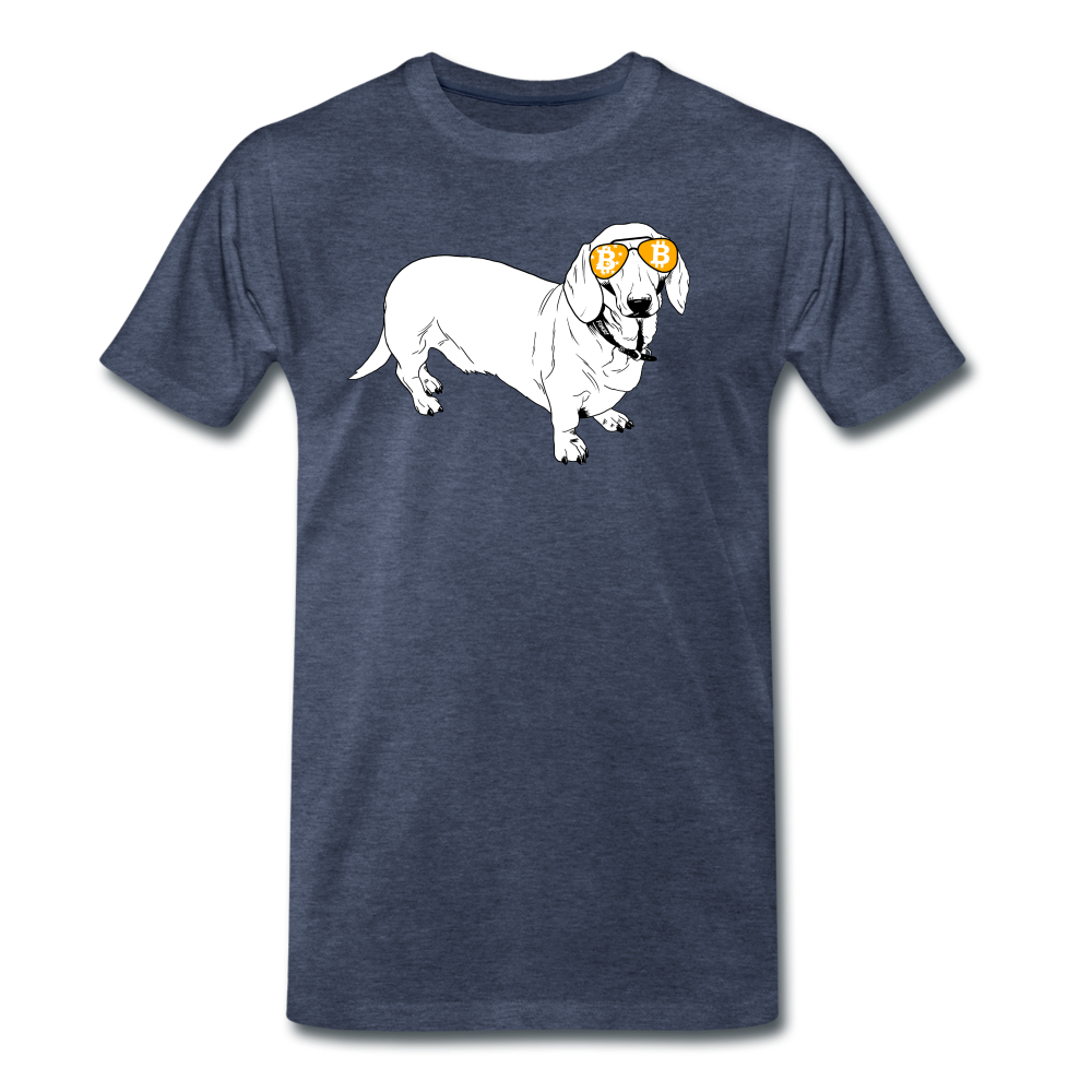 Bitcoin Is For The Dachshunds T-Shirt - heather blue