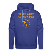 Load image into Gallery viewer, Fix The Money Fix The World 2 Bitcoin Hoodie Sweatshirt - royal blue
