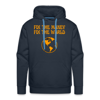 Load image into Gallery viewer, Fix The Money Fix The World 2 Bitcoin Hoodie Sweatshirt - navy
