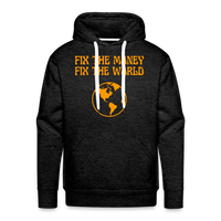 Load image into Gallery viewer, Fix The Money Fix The World 2 Bitcoin Hoodie Sweatshirt - charcoal grey
