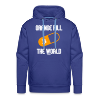 Load image into Gallery viewer, Orange Pill The World Bitcoin Hoodie Sweatshirt - royal blue
